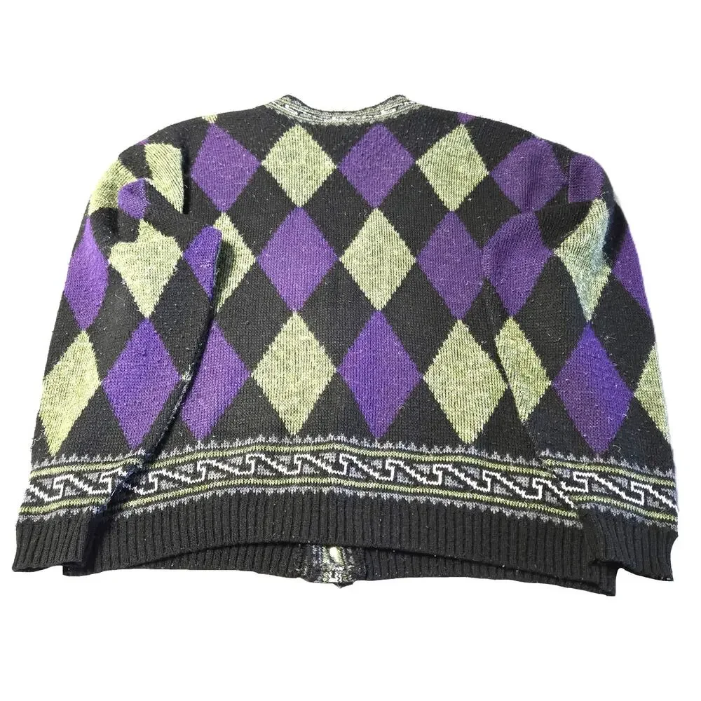 Expressions International Sz Large Diamond Pattern Knit Sweater